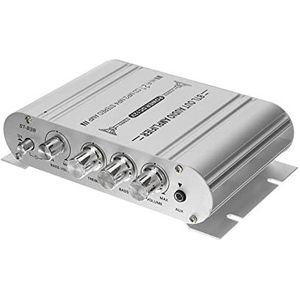 Audioversterker, 1 2v3a POWER + AUDIO-kabel ST-838 MINI Digitale Hi-Fi-auto-eindversterker 2. 1CH 40W 2x20W digitale subwoofer stereo BAS Geluids speler(Amplifier)