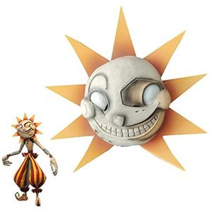 TZLCOS Sundrop Moondrop Masker FNAF Maan en Zon Clown Cosplay Latex Prop Halloween Pasen Beveiliging Inbreuk (Oranje)