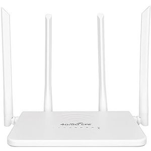 4G Draadloze Router, 300 Mbps 4G LTE-modemrouter met Simkaartsleuf, Ondersteuning voor 20 Gebruikers, Type C Mobiele Wifi-hotspot voor Europa (EU-stekker)