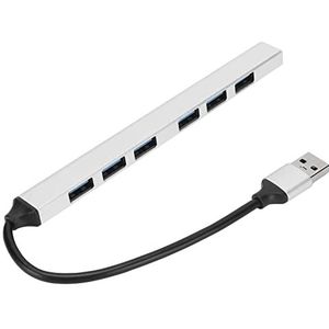 USB-splitter, Eenvoudig Ontwerp 7-poorts USB-hub Heavy Duty Aluminiumlegering voor Desktopcomputer