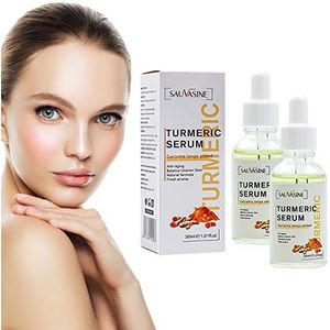 2 stuks Turmeric Dark Spot Corrector Serum, Turmeric Repair Face Serum, All Natural Skin Brightening Serum, lichtgevend serum voor puistjes en donkere vlekken, voor elk huidtype