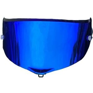 Motorhelm vizier lens, Helmvizier, PI-STA-schildvervanging for AGV PI-STA GPR Corsa-R PI-STA GPRR-gezichtsscherm Race3-vizier Uv-bescherming (anticondensfolie)(Revo Deep Blue-day Use Only)