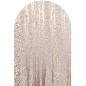 DEQORI Wandbehang, rond, zelfklevend, 120 x 180 cm, parelmoerstructuur, textielcanvas, verwijderbaar, decoratief en vormvast, voor woonkamer, kantoor, hal of kinderkamer