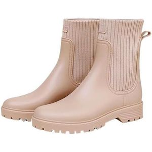 Waterdichte regenlaarzen for dames, halfhoge antislip regenlaarzen for dames, werklaarzen for buiten, tuinschoenen for nat weer, for tuinieren en buitenactiviteiten, duurzame en slipvaste zool, gemakk