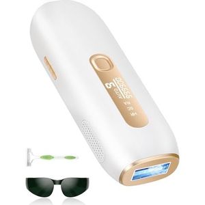 Haarlosy IPL ontharing apparaat met 3 functies en langdurige resultaten, At-Home Laser Hair Removal apparaat voor vrouwen en mannen, bikinilijn, bovenlip, oksels, wit