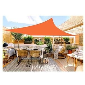 Zonnezeil Zonnescherm Zeil Rechthoek Waterdicht 98% UV Blok Meter Waterbestendig Luifel Zeil For Tuin Patio (Color : Orange, Size : 4x6m)