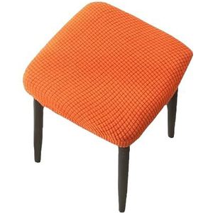 Stretch stoelhoes rond zitkussen beschermende kruk zachte hoes korte stoel stoelhoes stretch hoes voor thuiskantoor bar restaurant bureaustoel bordeaux 26-32cm oranje