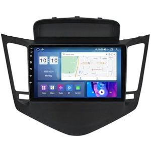 9 inch touch screen multimedia speler bluetooth autoradio voor Chevrolet Cruze 2009-2014 Android 12.0 Car Stereo gebouwd carautoplay ondersteuning stuurwielbediening wifi 4g gps navigatie (Size : 4+W