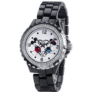Disney Vrouwen analoog quartz horloge met legering band WDS000898, Zwart, armband