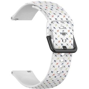 RYANUKA Compatibel met Amazfit GTS 4 / GTS 4 Mini / GTS 3 / GTS 2 / GTS 2e / GTS 2 mini / GTS (Retro Kids Airplanes) 20 mm zachte siliconen sportband armband band, Siliconen, Geen edelsteen