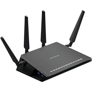 Netgear Nighthawk D7800-100PES X4S Gaming Router met AC2600 Dual Band WLAN-technologie (4 Gigabit Ethernet-poorten, 2 USB 3.0-poorten en 1 eSATA-poort)