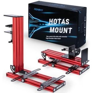 Hotas Mount, Joystick Mount, Aluminium Flight Stick Desk Mount voor Logitech X56, X52, X52 Pro, Thrustmaster T.1600M, TCA, T.Flight Hotas One, 4, X, Airbus, VKB Gladiator Nxt (rood)