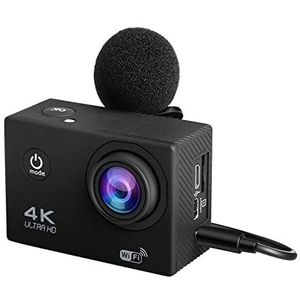 Actiecamera, Buiten waterdichte sportcamera met microfoon 4K ultra-duidelijke videocamerasporten DV Camcordercamera(AT-Q30RM)