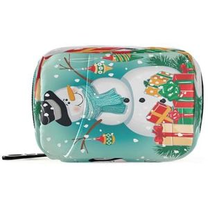Kigai Kerst Sneeuwman Pil Case, Draagbare Wekelijkse Dagelijkse Pil Case Bag Organizer met Rits voor Vitaminen Geneeskunde Supplementen Reizen Familie Bedrijf