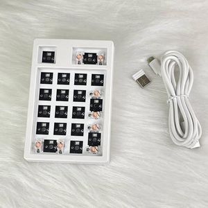 QPSJXN De Volgende Keer NT19 Bluetooth Keypad Aangepaste Draadloze Keypad voor Gaming PC Accessoires 3(Wit)