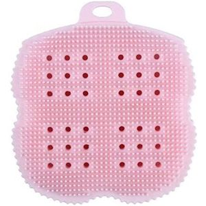 Badborstel Siliconen Reinigingsborstel Zachte Massage Bad Bad Bal Huid Body Brush Badkamer Natuurlijke Borstel Doucheborstel (Size : Pink)