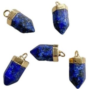 Natuursteen hanger rozenkwarts agaten amethist steen hanger kralen voor sieraden maken doe-het-zelf ketting 7x14mm-4.Lapis Lazuli-1 stuk