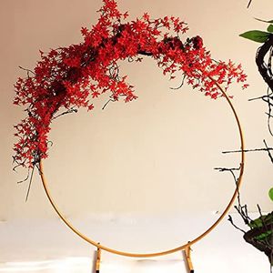 FQDZ Bruiloftdecoratie ijzeren bloemenstandaard, romantische gazonballonboog, ronde rozenboog, tuinachtergrond, feestdecoratie, buiten bruiloft rekwisieten (120 cm, A)