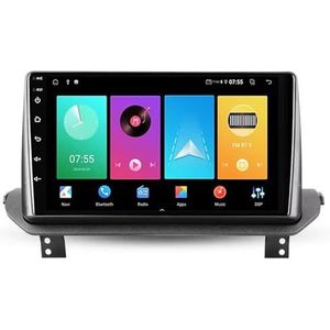 Dubbele DIN Android 14 autoradio voor Mitsubishi Outlander 2021-2023 9 Duim QLED Touch screen-met Draadloze Carplay Android Auto GPS navigatie 4G WiFi Stuurwielbediening achteruitrijcamera(P3 WIFI 4-C