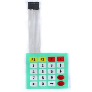 QRNHPJLJK 1 STKS 1 * 2 3 4 5 Sleutel Knop Membraan Schakelaar 3 * 4 4X5 Matrix Array Toetsenbord 1X6 Toetsenbord met LED Configuratiescherm Pad DIY Kit (kleur: 4x5 toets)
