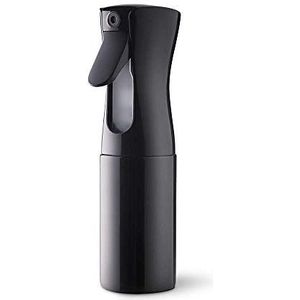 Uervoton Sproeiflessen, continue, ultra fijne mist, lege waterflessen, kappersspray, flessen, salon, kapper, haargereedschap, watersproeier (160 ml, zwart)