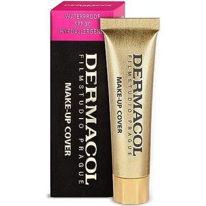 Dermacol - Full Coverage Foundation 13 g, vloeibare make-up mat foundation met SPF 30, watervaste foundation voor vettige huid, acne en donkere kringen, langdurige make-up producten, schaduw - 208