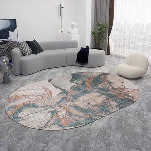 Moderne ovale vloerkleden voor balkon, woonkamer, slaapkamer, kantoor, speelkamer, antislip, decoratieve vloer, gemakkelijk schoon te maken, klein tapijt naast het bed, 80x100cm(140x160cm)