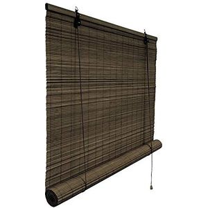 Victoria M. Rolgordijn bamboe 120 x 160 cm in donkerbruin, bescherming tegen inkijk Rolgordijn voor ramen en deuren