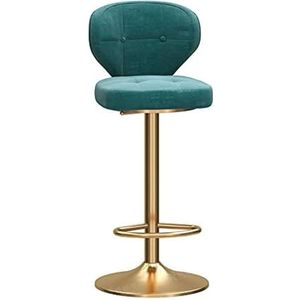 Draaibare Barstoel 60 Cm/80 Cm Hoge Kruk Met Rug En Gouden Benen Barkrukken In Hoogte Verstelbaar Voor bar Bistro Teller Kruk