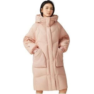 WMMNHY Donsjack for dames Middellange capuchon Koreaanse versie van de casual verdikte warme winterjas(Medium)