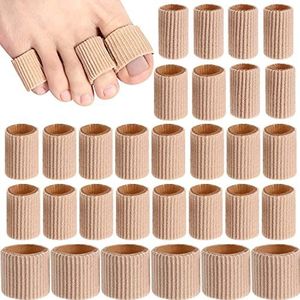 Teenkussentjes, set van 30 stuks, teenbuisjes, zachte gel-beschermers, voor likdoorns, blaren, eelt, tenen en vingers
