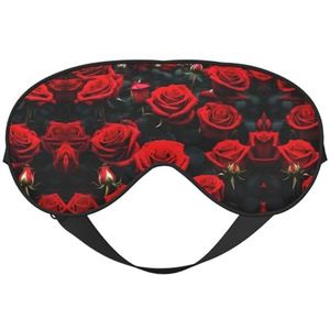 Many Red Rose Eye Mask Unisex Zero Eye Pressure Oogmasker Zachte Oogschaduw Cover voor op reis