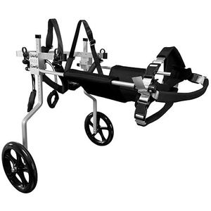 KAJILE Verstelbare 2 wielen hond rolstoel voor kleine hondjes,XL-3 grootte voor achterpoten revalidatie,Hoogte 55-70cm,Breedte 21-28cm,Lengte 30-40cm
