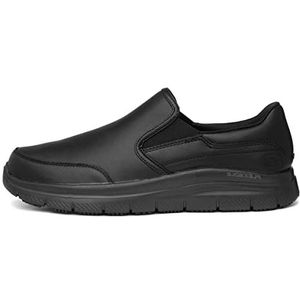 Skechers Flex Advantage Heren Casual Schoenen, Zwart leder, 39 EU