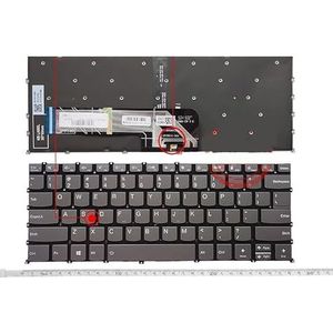 US-toetsenbord voor IdeaPad 5 14ITL05 Flex 5-14IIL05/ARE05 Yoga Slim Pro-14ITL5 7/ach5 voor XiaoXin air 14 IAL7 Shaoyang X3-14IAP(US Backlit)
