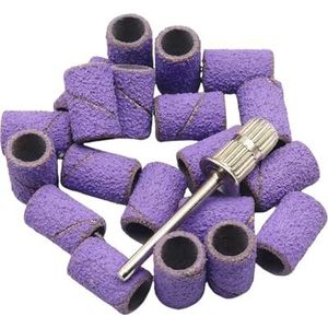 plastic schuurkapjes, Verpakking van 20 schuurbanden for nagelboor(Purple 240grit)