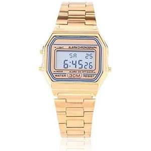 Rechthoek WatchWristwatch, 3 Kleuren Digitaal Horloge LED-horloge Rechthoekig Polshorloge voor Dames voor Meisje voor Cadeau voor Vrienden (Goud)