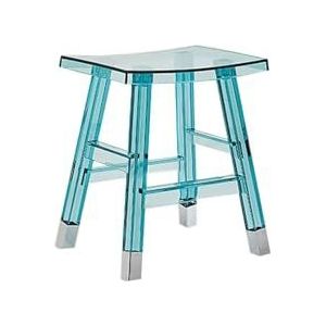 Voetenbank Acryl lage krukken Creatieve transparante kleine stoelen Kruk Huishoudelijke schoenaankleedkruk Zitkruk Creatieve kruk Slaapkamer(Blue)