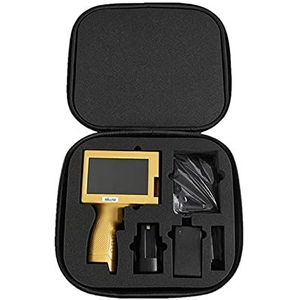 Draagbare Printer, 13 talen 12.7mm variabele afbeelding foto QR Code Serienummer Draagbare Hand Jet Handheld Thermal Inkjet-printer(Printer 1black ink)