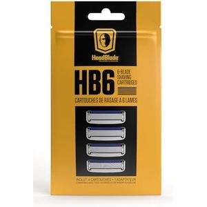 HeadBlade - Scheermesjes, 4 stuks, 6 messen