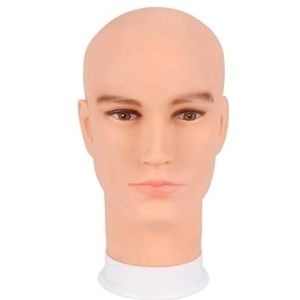 Pruik Mannequin Model Hoofd Schuimpruik Haar Bril Sieraden Display Hoedenstandaard Bruin/Beige(Beige)