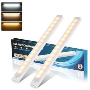 Ledronix Onderbouwlamp keuken, led, dimbare kastverlichting met bewegingsmelder, nachtlampje met accu voor kledingkast, keuken, trap