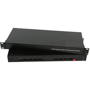 1 paar 32 kanaal -Pcm Voice tel over glasvezel multiplexer extender met 100m Ethernet, ondersteuning beller -ID en faxfunctie