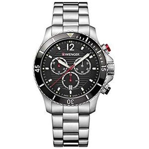 Wenger Unisex chronograaf kwartshorloge met roestvrij stalen armband 01.0643.109