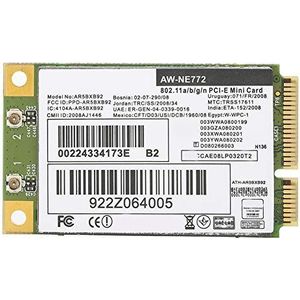 Tonysa Draadloze netwerkkaart, dualband 5G Drive- AR9280 AR5BXB92 WiFi-PCIe-adapter, ondersteuning 802.11A/B/G/N, voor XP/win7/win8/win10/UBNT