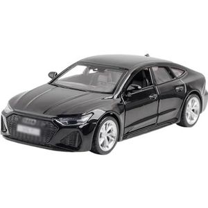 Casting Car Model Voor Au&di RS7 1/35 Legering Automodel Gegoten Voertuigen Collectie Model met Geluid Metalen Sport Auto Speelgoed (Color : Black)