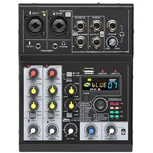 Audio DJ-mixer Mixer 4-kanaals geluid Tabel 88 DSP-effect Mixing Console met USB Record Play Podcast-apparatuur