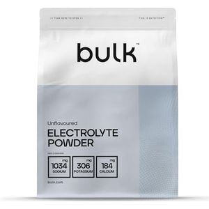 Bulk Elektrolytpoeder, zonder smaak, 500 g, verpakking kan variëren