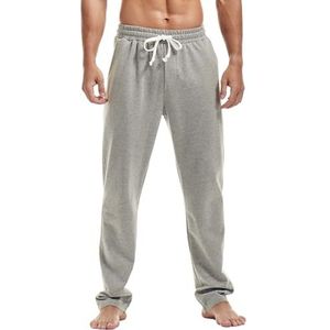 Amy Coulee Joggingbroek voor heren, katoen, baggy sportbroek, losse trainingsbroek met zakken, grijs, M