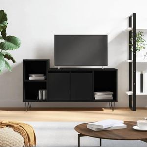 AJJHUUKI Entertainment Centra & TV Stands TV-meubel Zwart 100x35x55 cm Engineered Houten Meubels